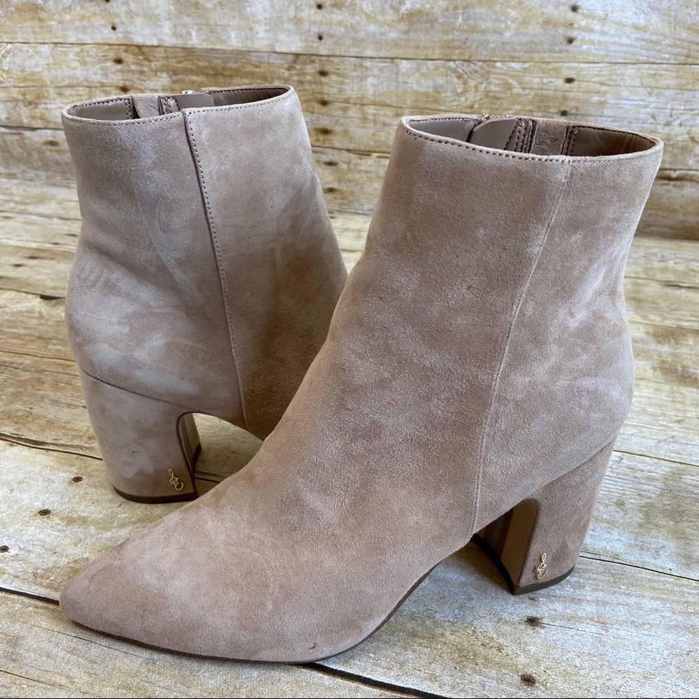 Sam Edelman Camel Suede Ankle Bootie
